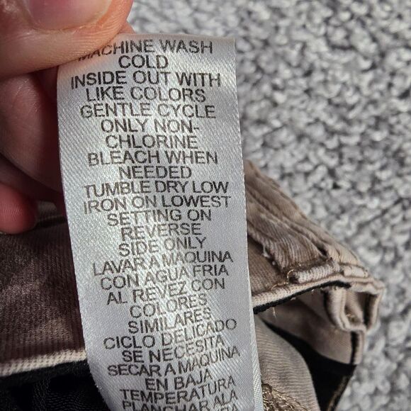 Democracy Jeans Womens 6 Brown Camo Skinny Ankle Ab Technology Stretch - Picture 7 of 14